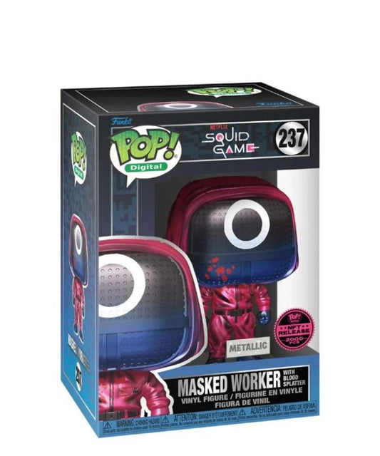 Squid Game Masked Worker With Blood Splatter #237 – NFT Digital Exclusive NFT Digital Collectible (LE 2,000)