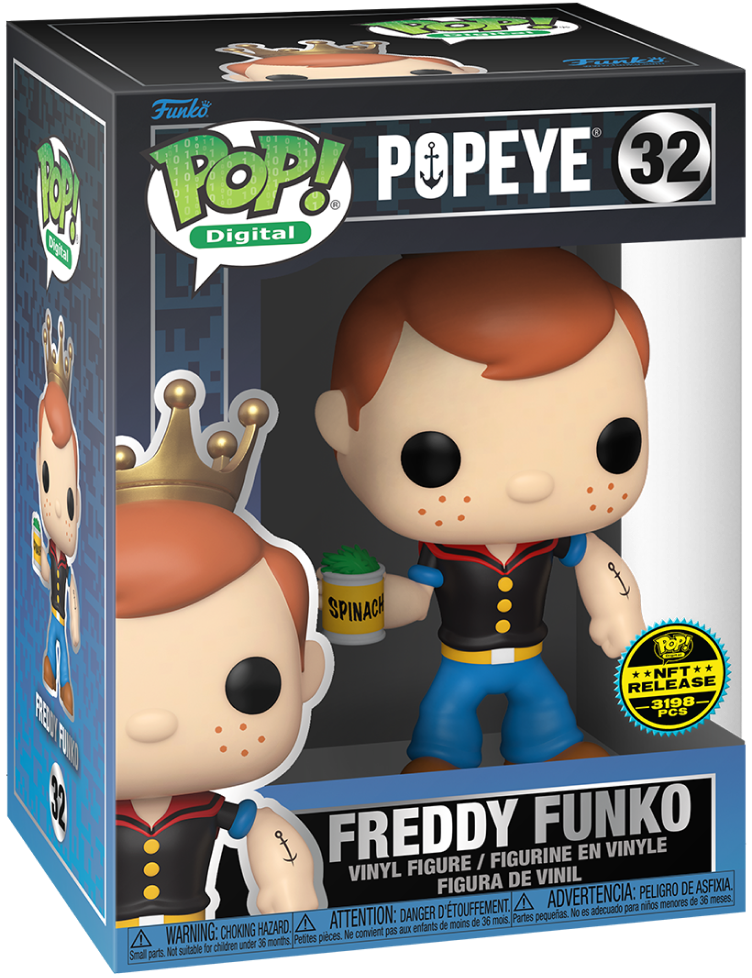 Popeye – Freddy Funko #32 – NFT Royalty – Exclusive NFT (LE 3,198)