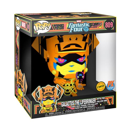 Galactus the Lifebringer with the Fallen One #809 (Blacklight Chase) 10" Funko Pop! - The Fantastic Four - Px Previews Exclusive - Limited Edition