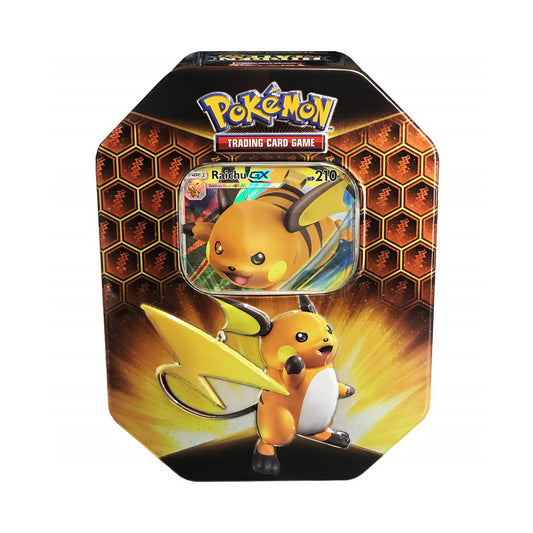 Hidden Fates Raichu GX Tin