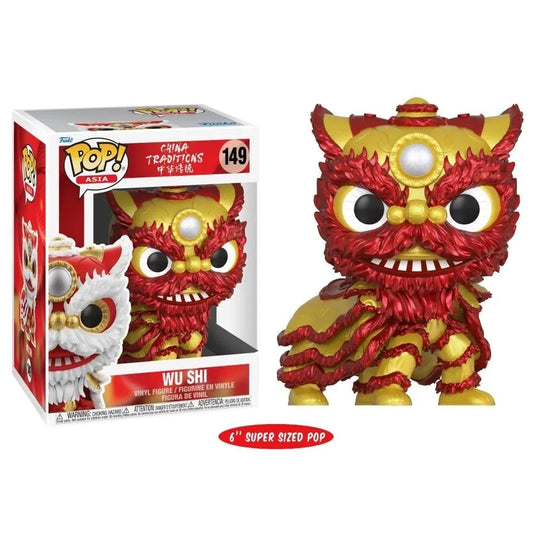 Funko Pop Asia 6" - #149 China Traditions -  Wu Shi (Dancing Lion) Red-Gold - Mindstyle Limited